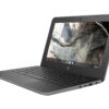HP Chromebook 11 G7 EE side angle view with slim lightweight portable design