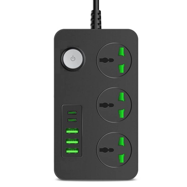 Socket Extension Board with USB Ports – Multi Plug Power Strip for Home & Office - Image 2
