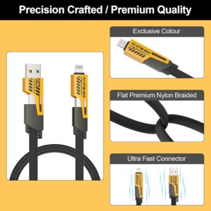 4-in-1 Fast Charging Data Cable – One Cable for All Devices!
