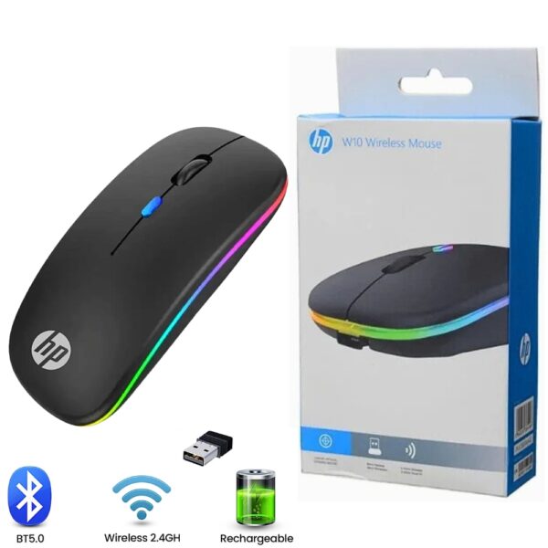 HP KM310 RGB Wireless Mouse – Sleek, Silent & Stylish!
