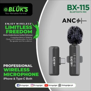Bluk’s Single Wireless Microphone – Clear Sound, Strong Signal & Portable Design