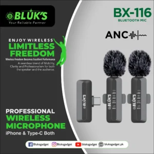 Bluk’s Dual Wireless Microphone – Clear Sound, Strong Signal & Portable Design