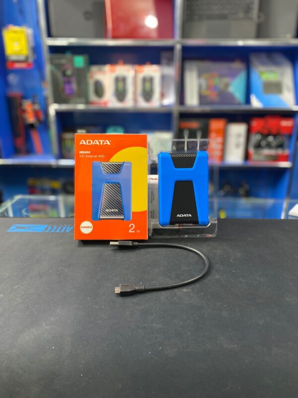 ADATA HD650 2.5″ 2TB External HDD – Portable High-Capacity Storage