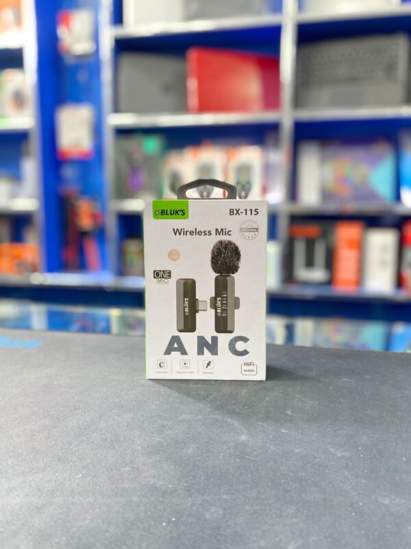 Bluk’s BX-115 Wireless Microphone – 1 Mic | 2.4 G | ANC | Hi-Fi Audio