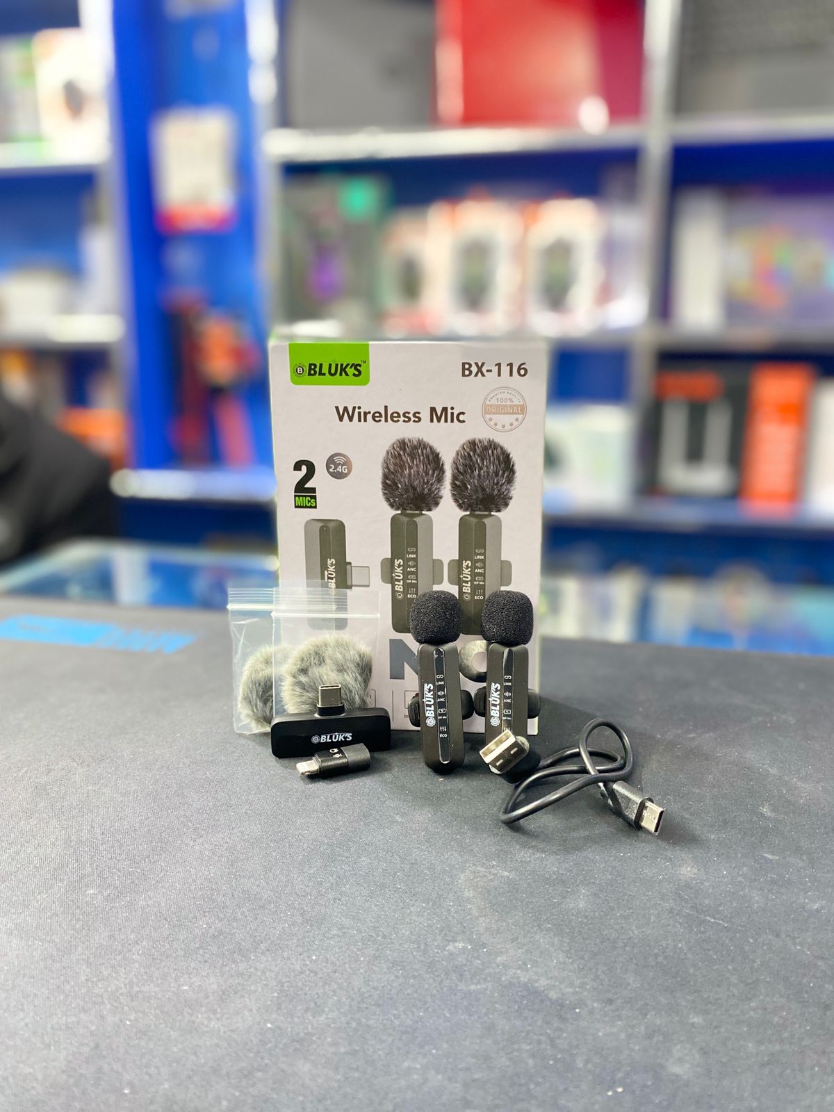 Bluk’s BX-116 Wireless Microphone Set – 2 Mics | 2.4 G | ANC | Hi-Fi Audio 5 Bluk’s BX-116 Wireless Microphone Set – 2 Mics | 2.4 G | ANC | Hi-Fi Audio - Image 5