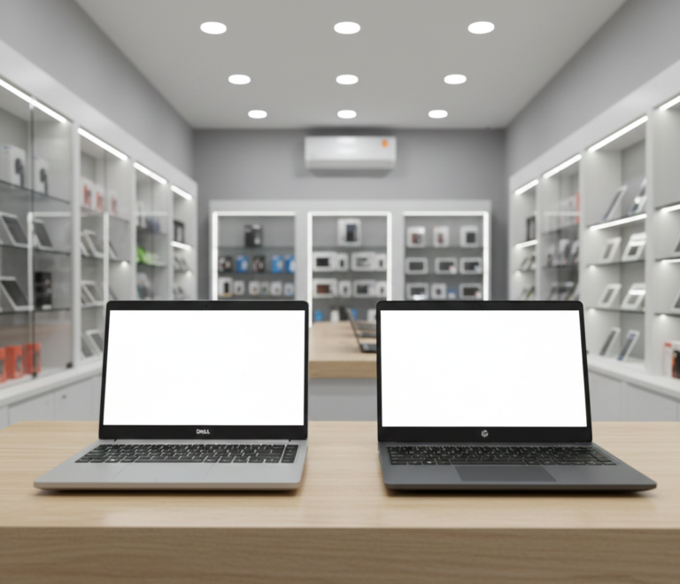Professional comparison of Dell Latitude and HP EliteBook used laptops in Pakistan