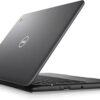 Dell Latitude 3100 Chromebook black laptop shown in rear side angle view with slim portable body