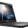 Dell Latitude 3100 Chromebook side front angle view with compact keyboard and HD screen