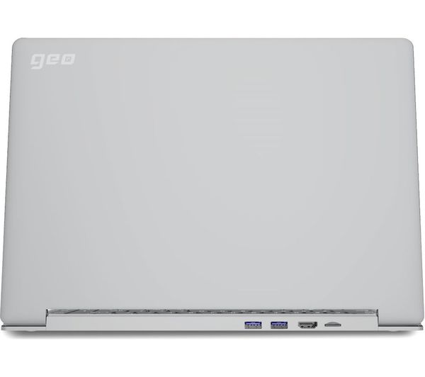 Geo Ultrabook 3 Intel Celeron N4000 4GB RAM 160 GB SSD โ Budget Ultra Slim Laptop in Pakistan 4 Rear view of Geo Ultrabook 3 slim silver laptop with lightweight ultrabook design
